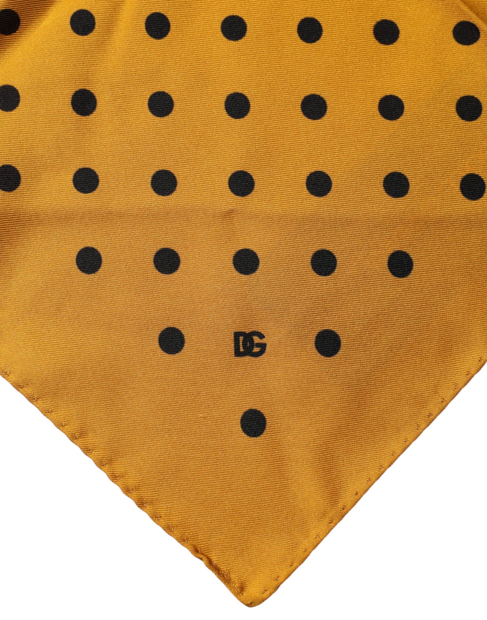 Dolce & Gabbana Orange Polka Dot Square Handkerchief Scarf | Regal Royce