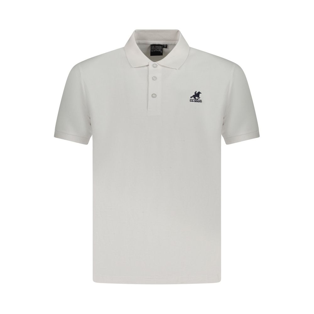 U.S. Grand Polo Bianco Cotton Mens Polo Shirt