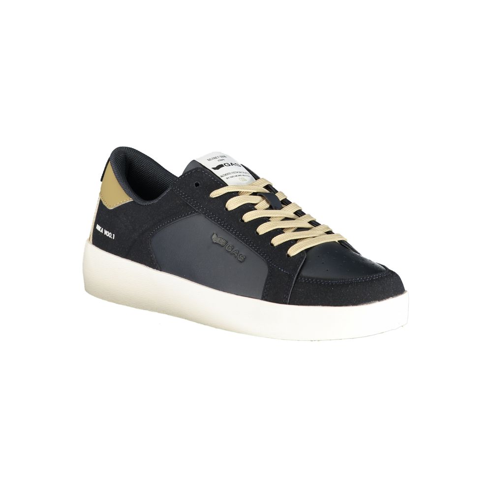 Gas Blue Polyurethane Men Sneaker | Regal Royce