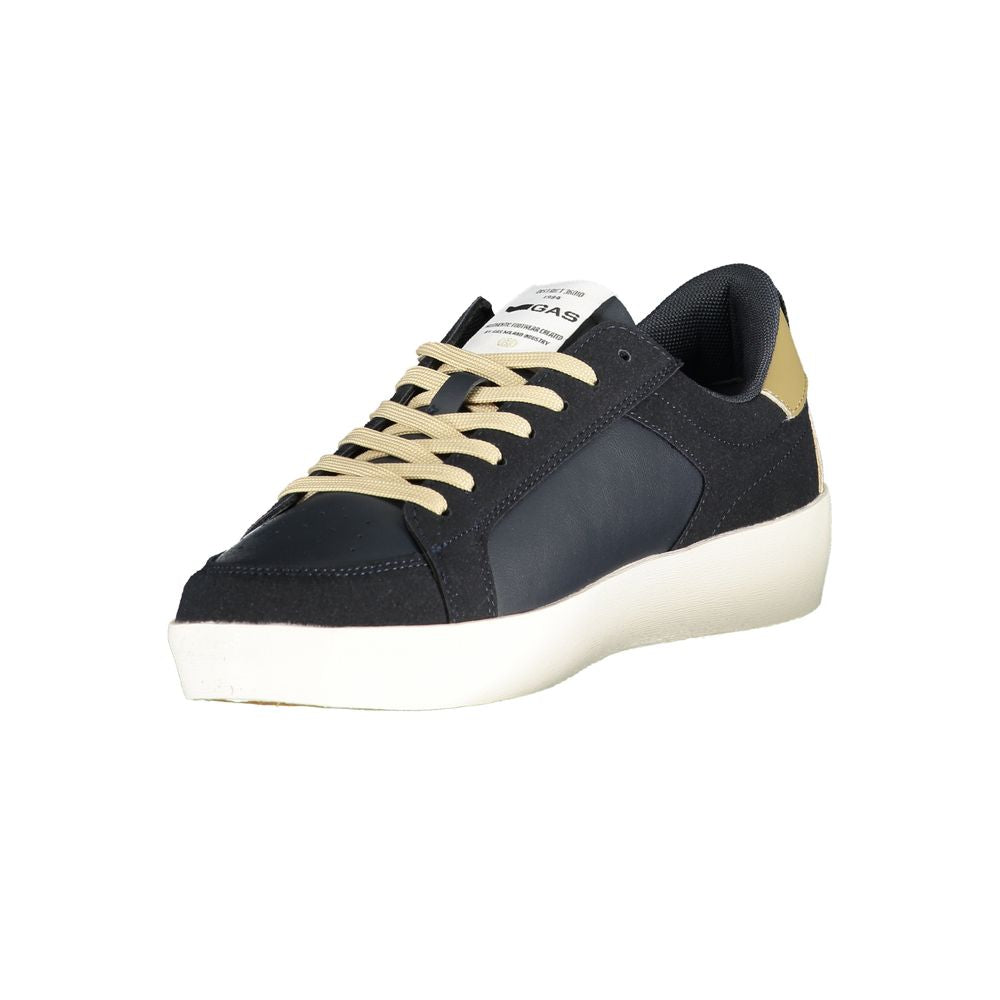 Gas Blue Polyurethane Men Sneaker | Regal Royce