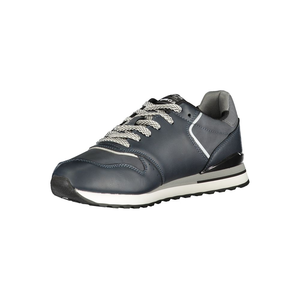 Gas Blue Polyurethane Men Sneaker | Regal Royce