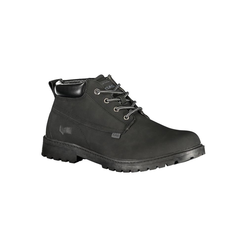 Gas Black Polyurethane Men Ankle Boot