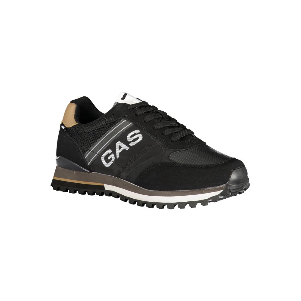Gas Black Polyester Men Sneaker | Regal Royce