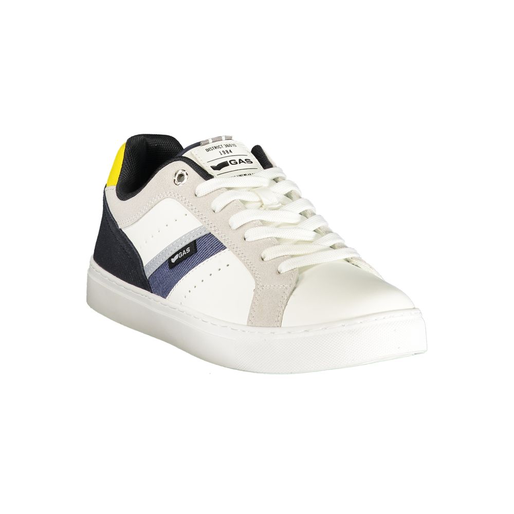 Gas White Polyurethane Men's Sneaker | Regal Royce
