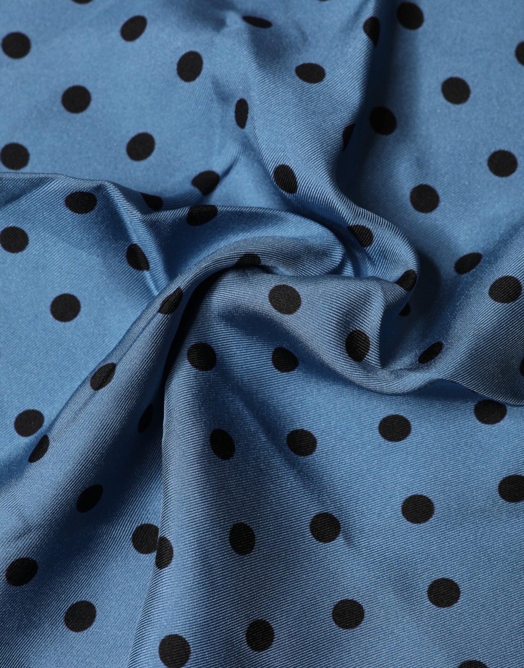 Dolce & Gabbana Blue Polka Dot Square Handkerchief Scarf | Regal Royce