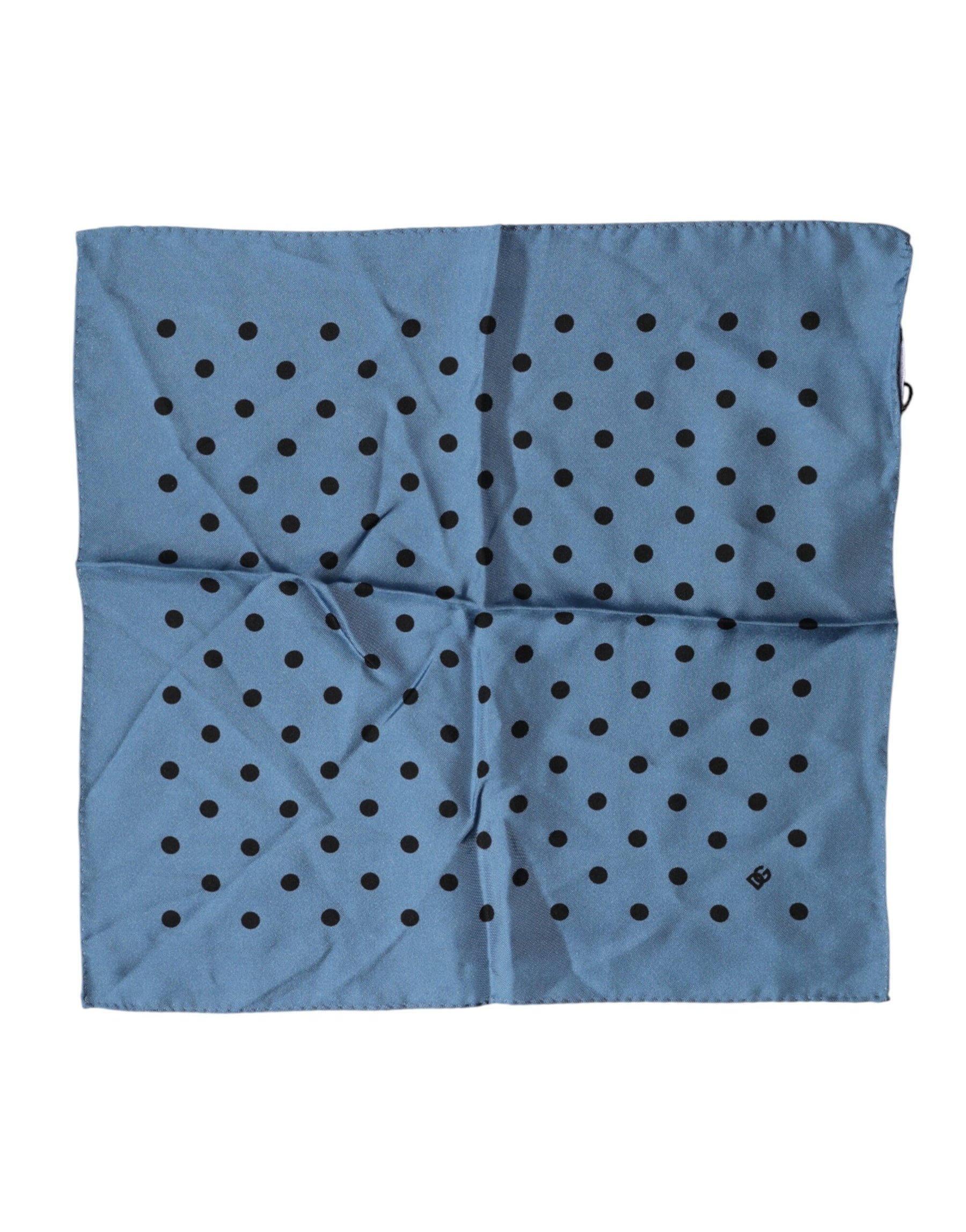 Dolce & Gabbana Blue Polka Dot Square Handkerchief Scarf | Regal Royce