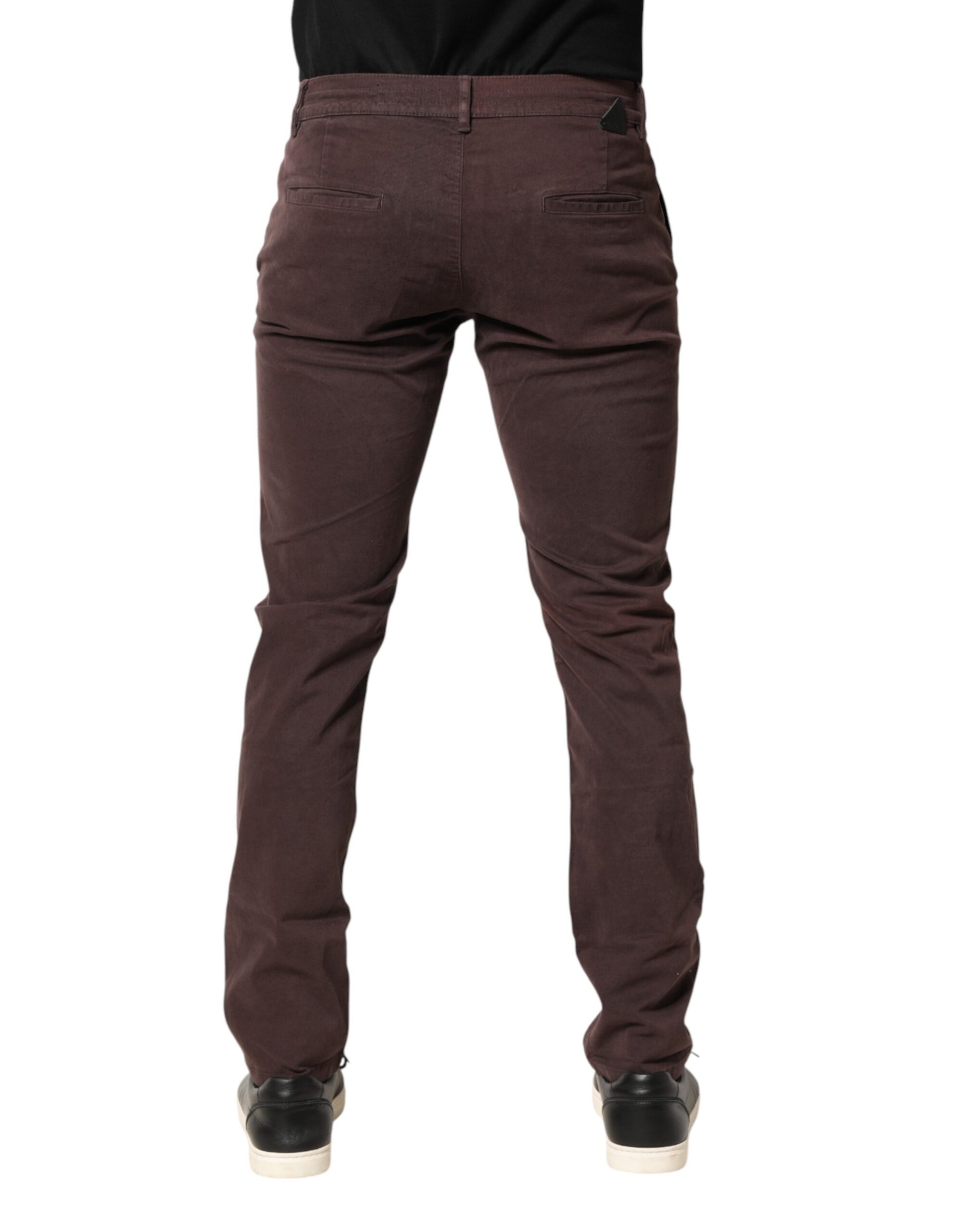 Daniele Alessandrini Brown Cotton Mid Waist Skinny Men Denim  Jeans | Regal Royce