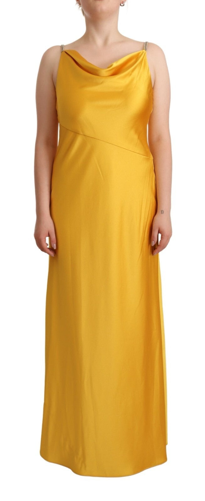 Ralph Lauren Yellow Sheath Sleeveless Long Gown Women Dress | Regal Royce