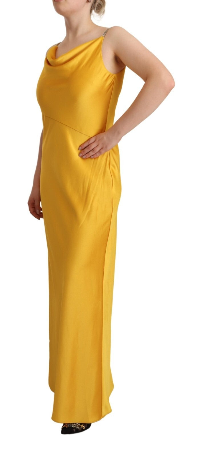 Ralph Lauren Yellow Sheath Sleeveless Long Gown Women Dress | Regal Royce