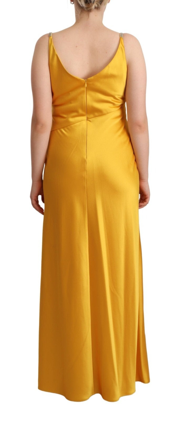 Ralph Lauren Yellow Sheath Sleeveless Long Gown Women Dress | Regal Royce