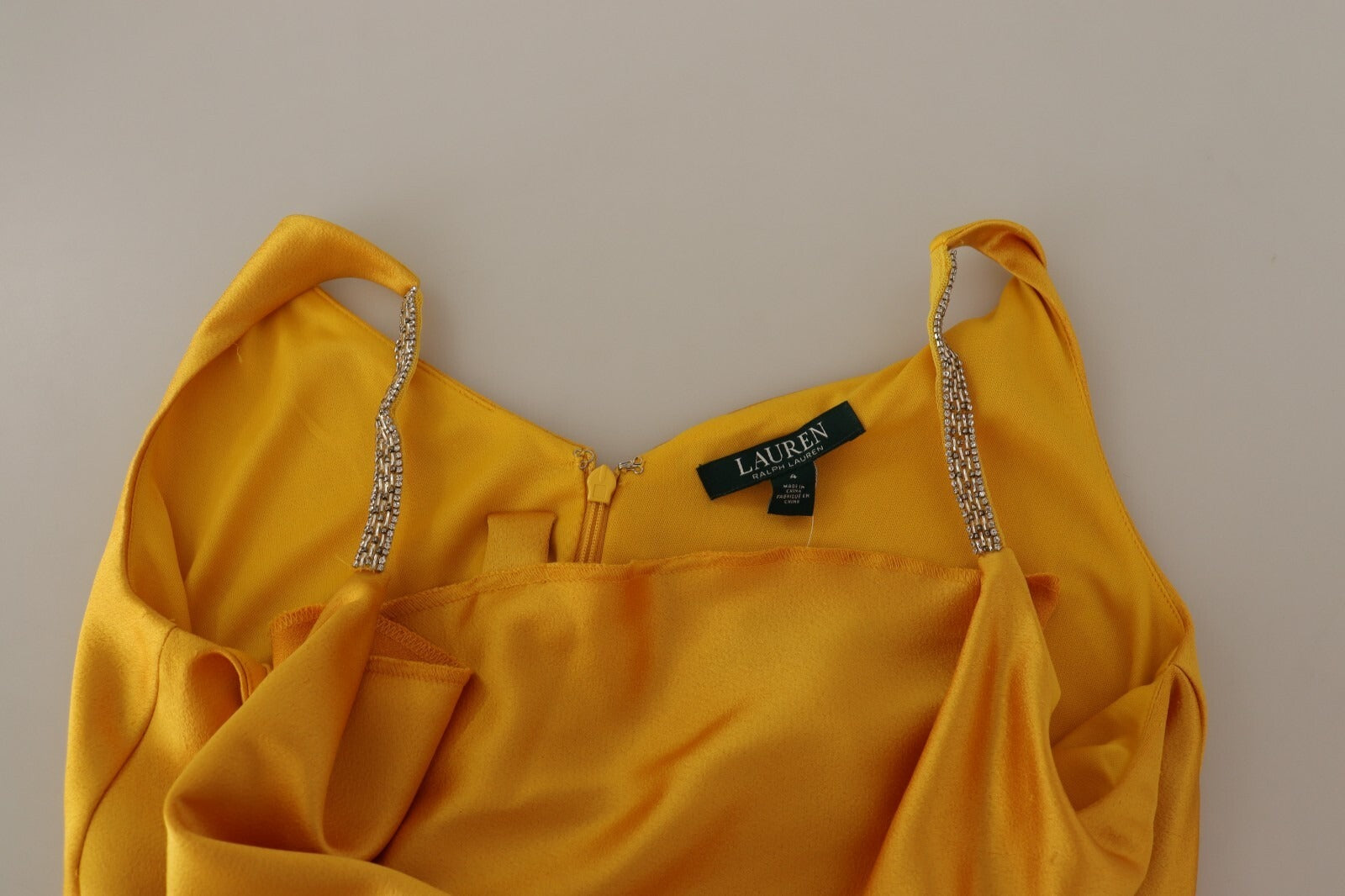 Ralph Lauren Yellow Sheath Sleeveless Long Gown Women Dress | Regal Royce