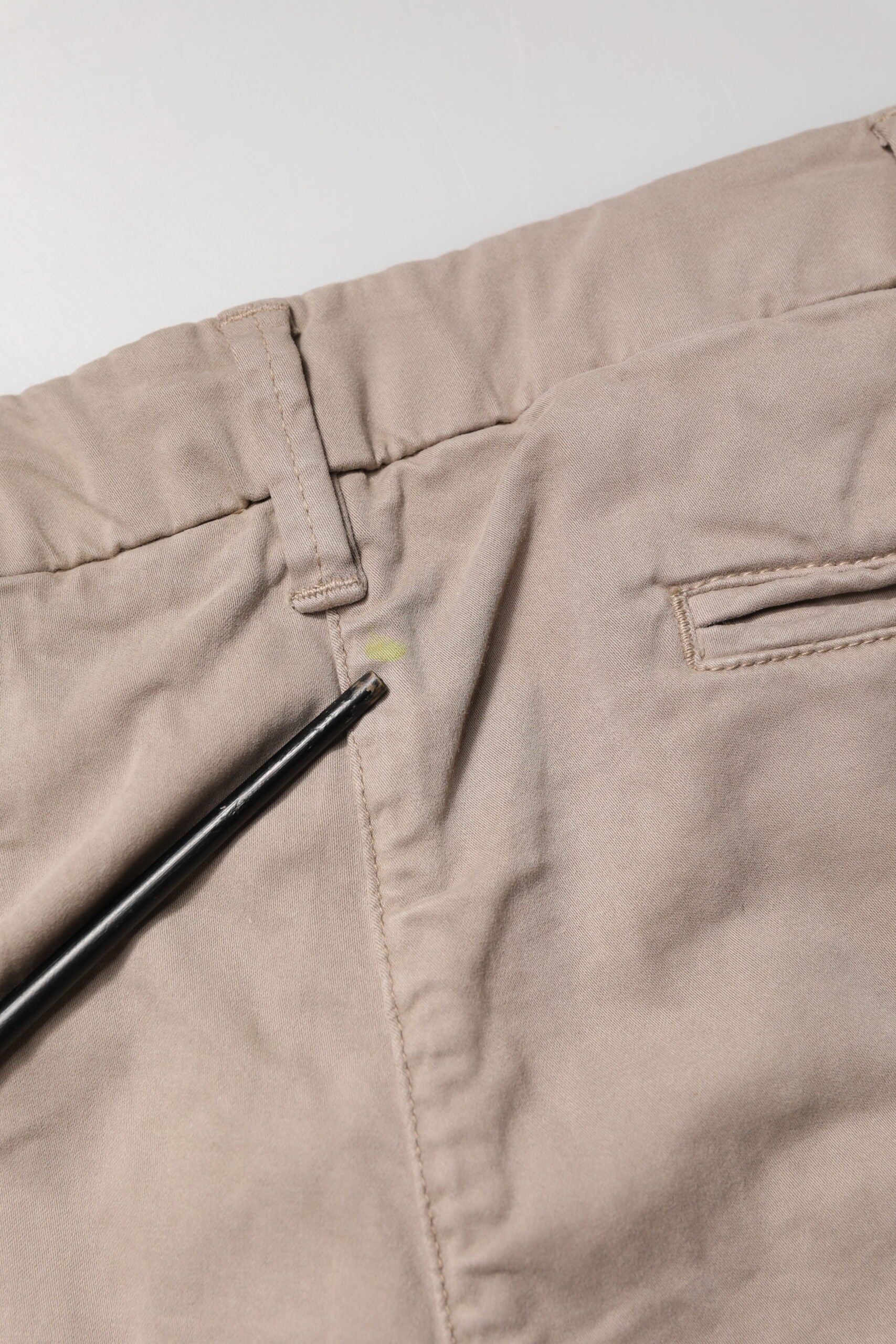 U.S. POLO ASSN. Beige Cotton Stretch Straight Mid Waist Trouser Pants | Regal Royce