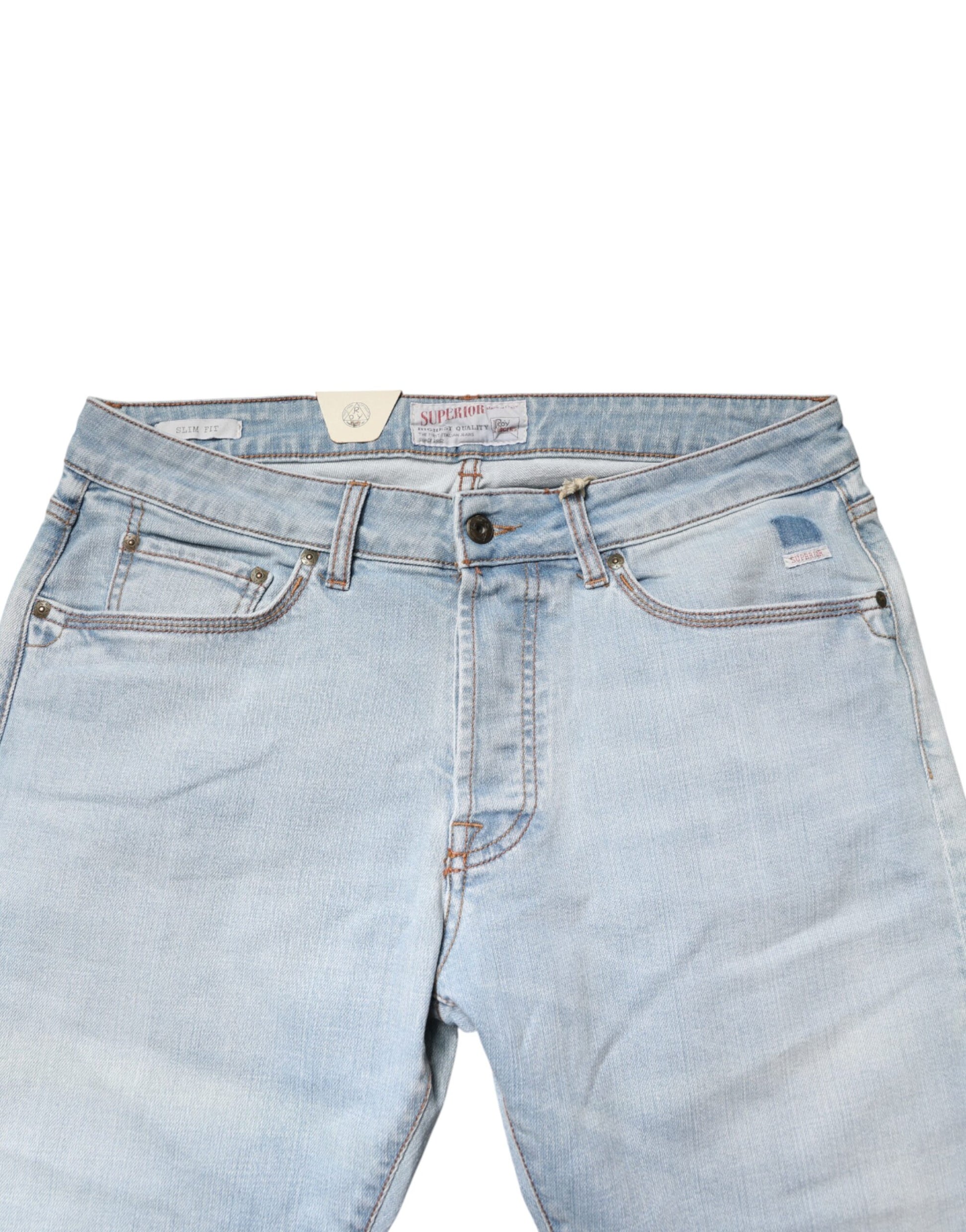 Roy Roger's Light Blue JOSH Slim Fit Mid Waist Men Denim Jeans | Regal Royce