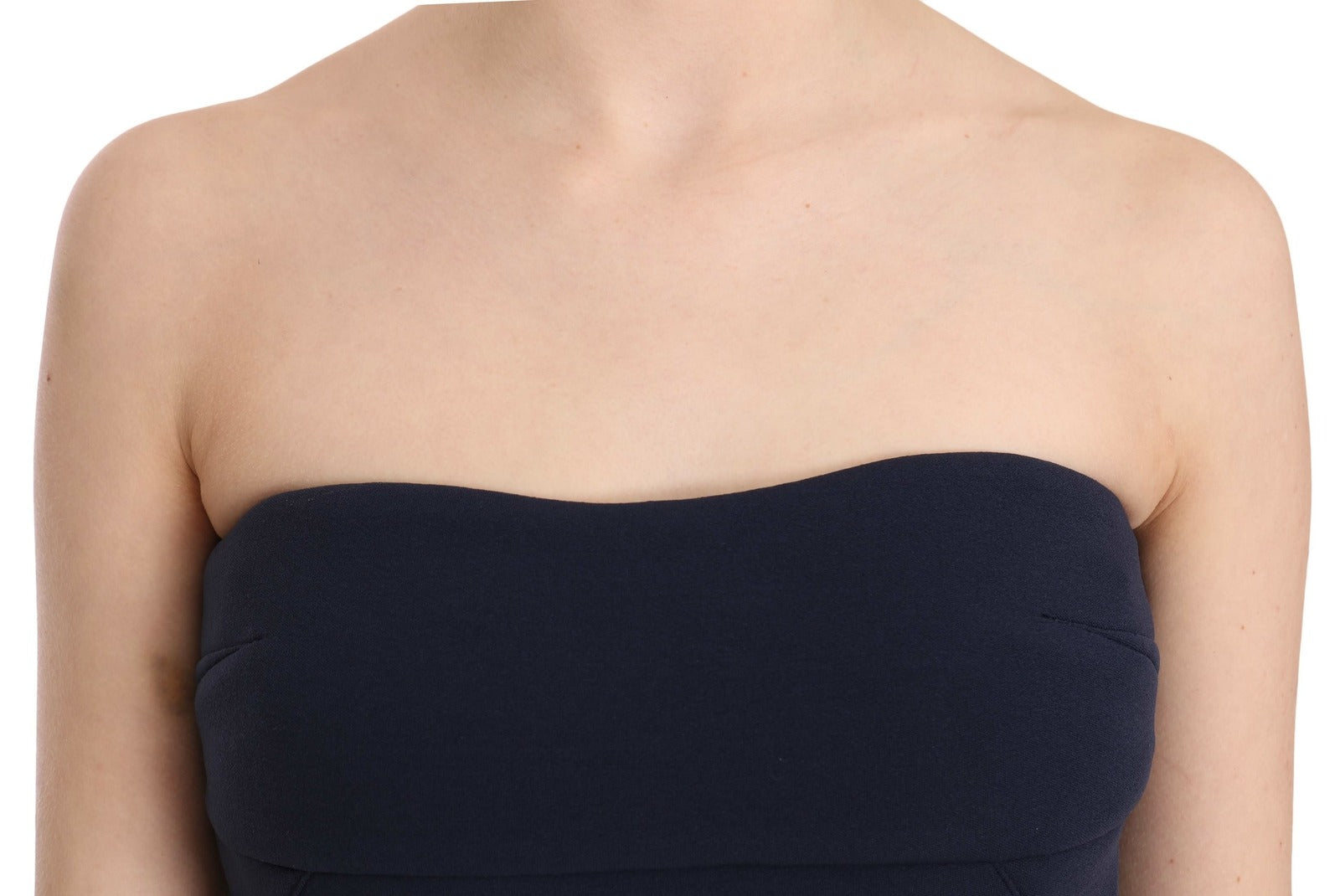 Costume National Strapless Zipper Back Tube Top Blouse | Regal Royce