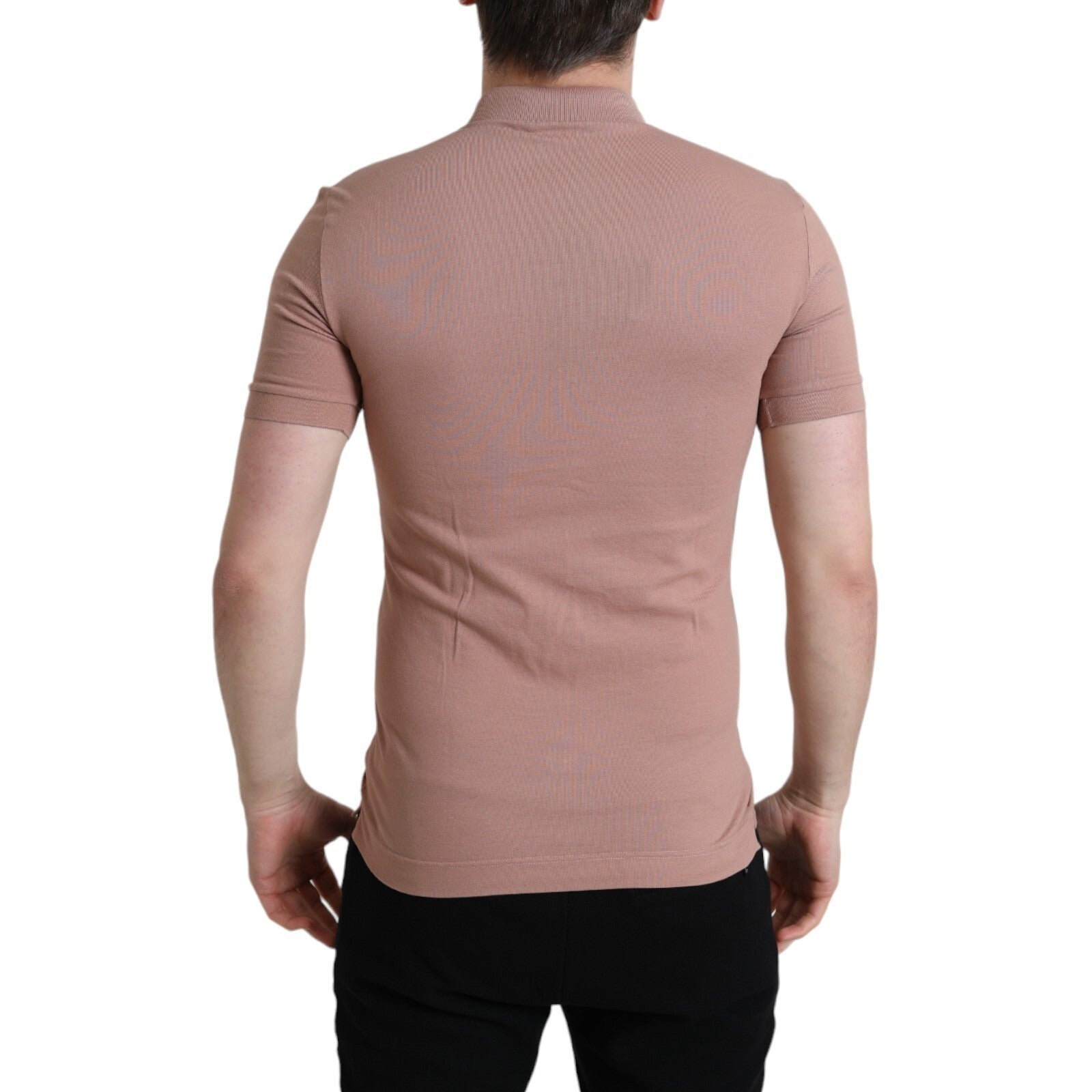 Dolce & Gabbana Pink Collared Short Sleeve Crown Men Polo T-shirt | Regal Royce