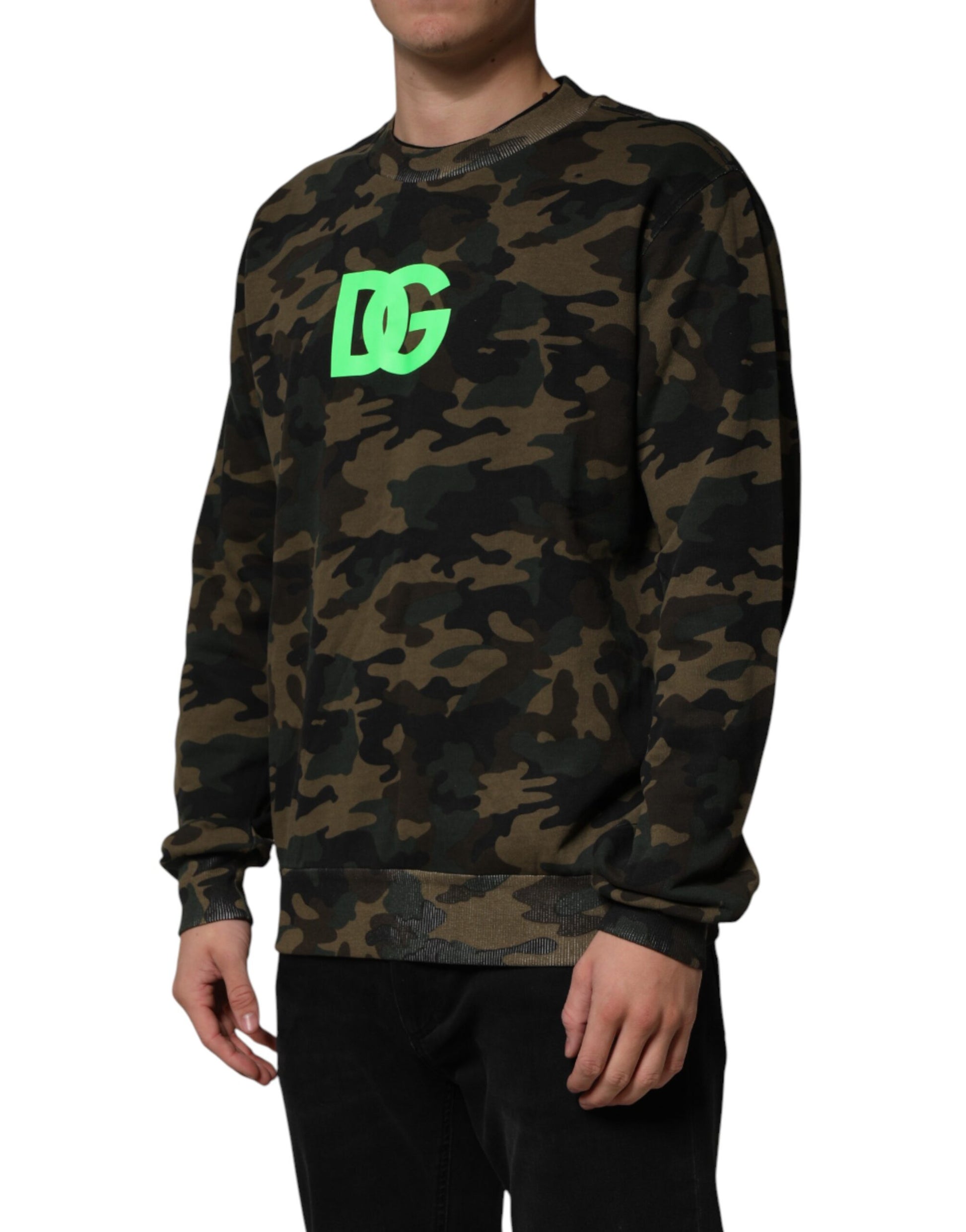 Dolce & Gabbana Multicolor Camouflage Men Sweatshirt  Sweater | Regal Royce