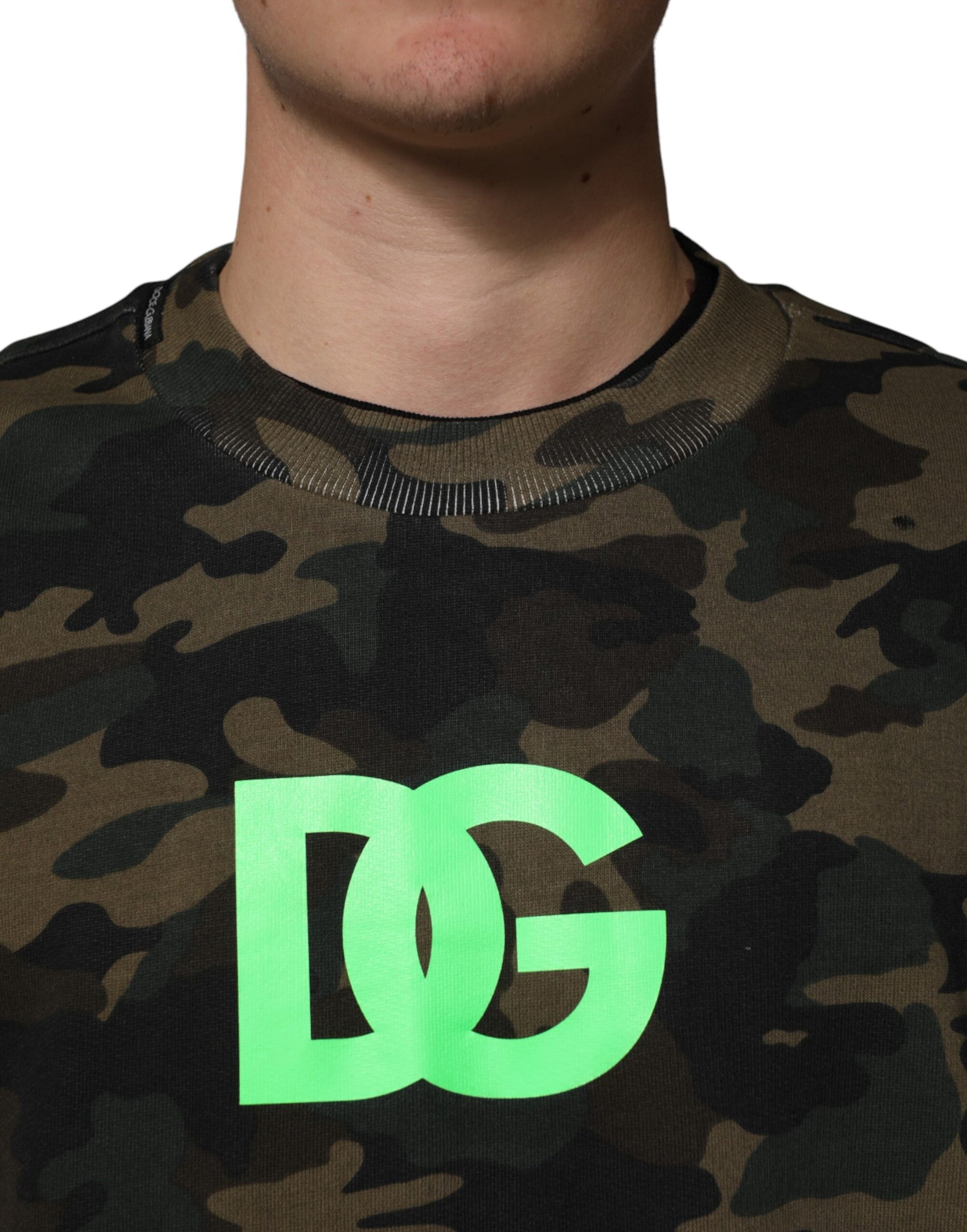 Dolce & Gabbana Multicolor Camouflage Men Sweatshirt  Sweater | Regal Royce