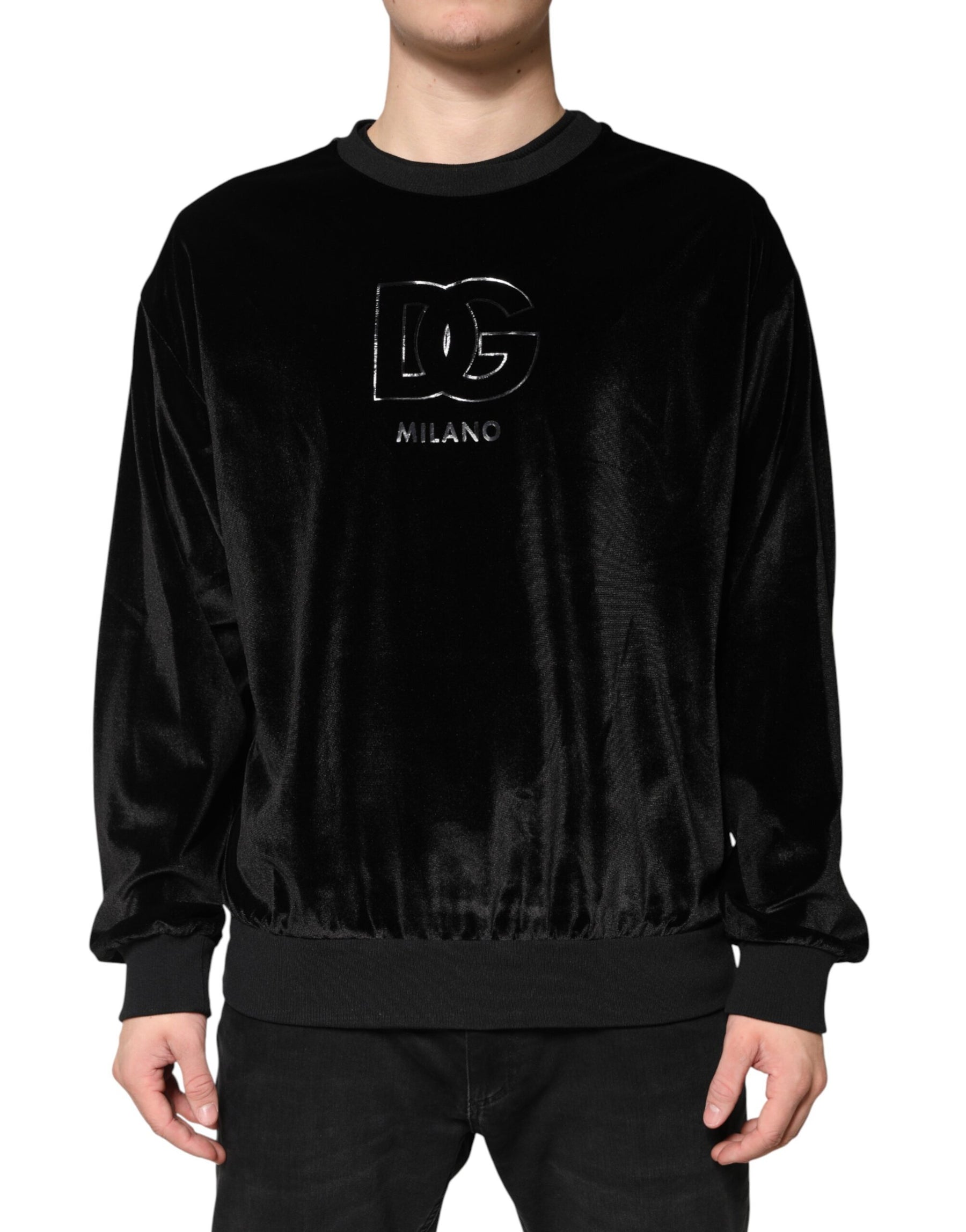 Dolce & Gabbana Black DG Logo Crew Neck Sweatshirt Sweater | Regal Royce