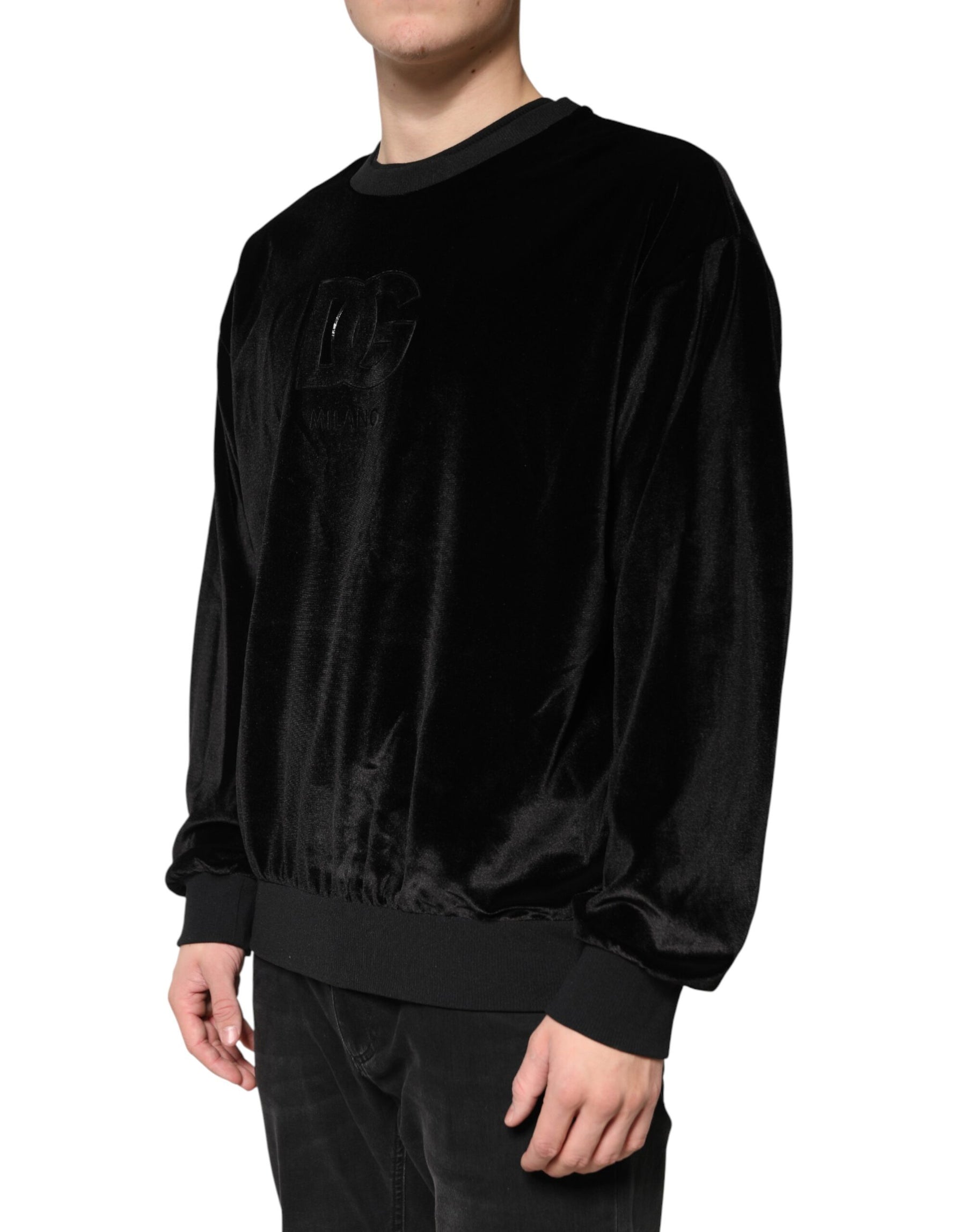 Dolce & Gabbana Black DG Logo Crew Neck Sweatshirt Sweater | Regal Royce