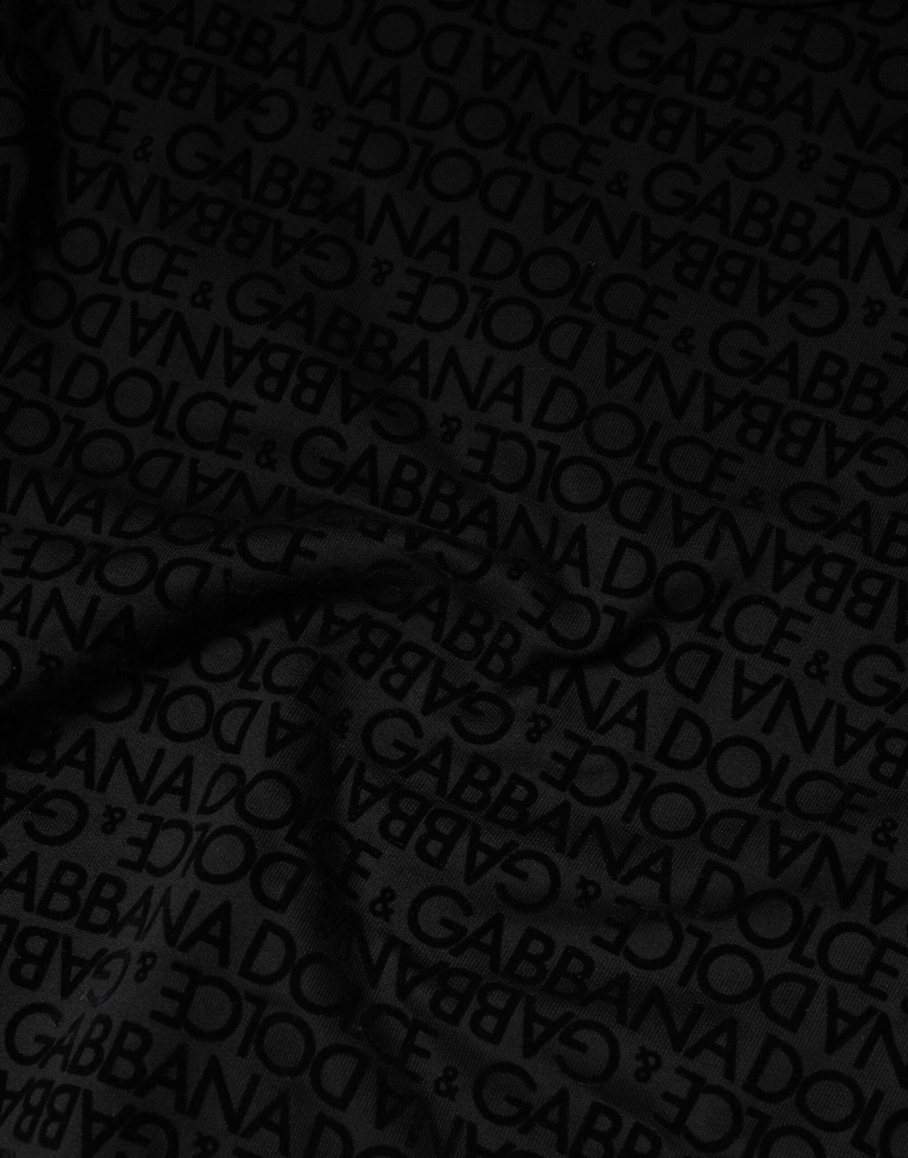 Dolce & Gabbana Black Monogram Crew Neck Sweatshirt Sweater | Regal Royce