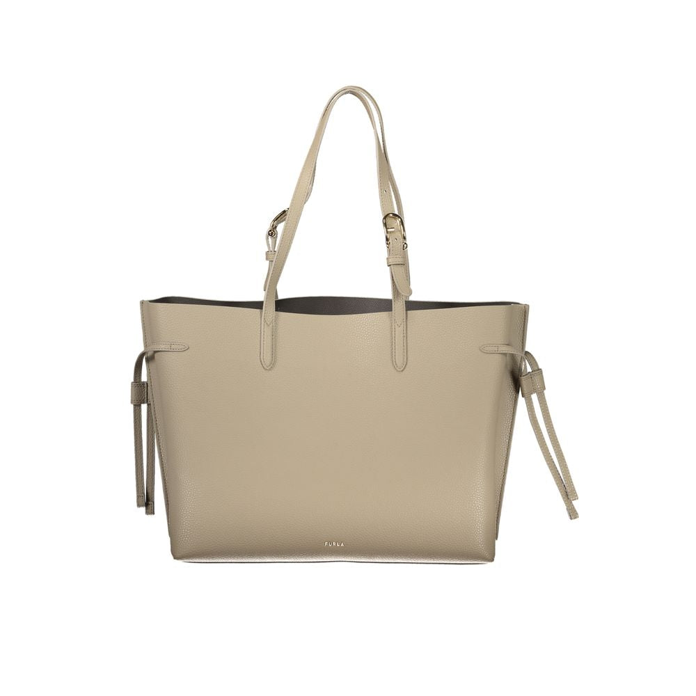 Furla Beige Leather Women Handbag | Regal Royce
