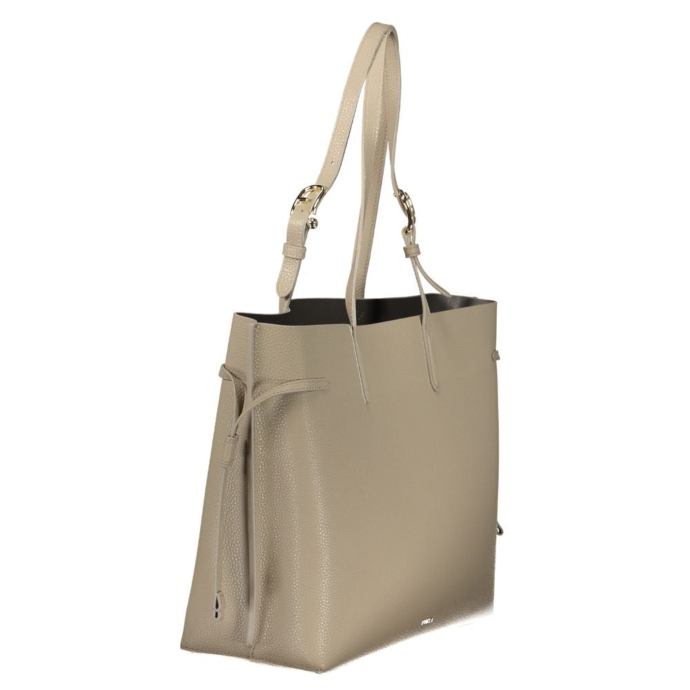 Furla Beige Leather Women Handbag | Regal Royce