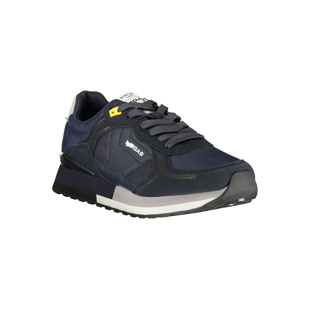 Gas Blue Polyester Men Sneaker | Regal Royce