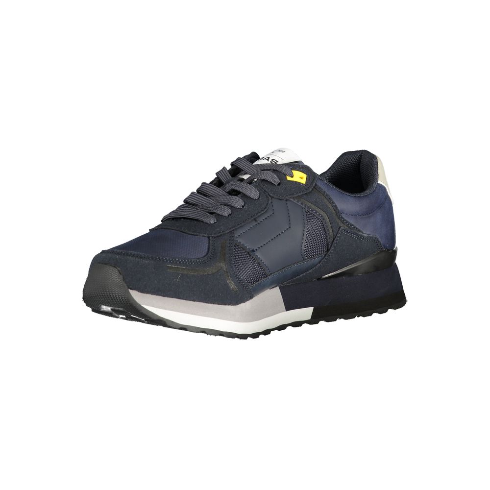 Gas Blue Polyester Men Sneaker | Regal Royce