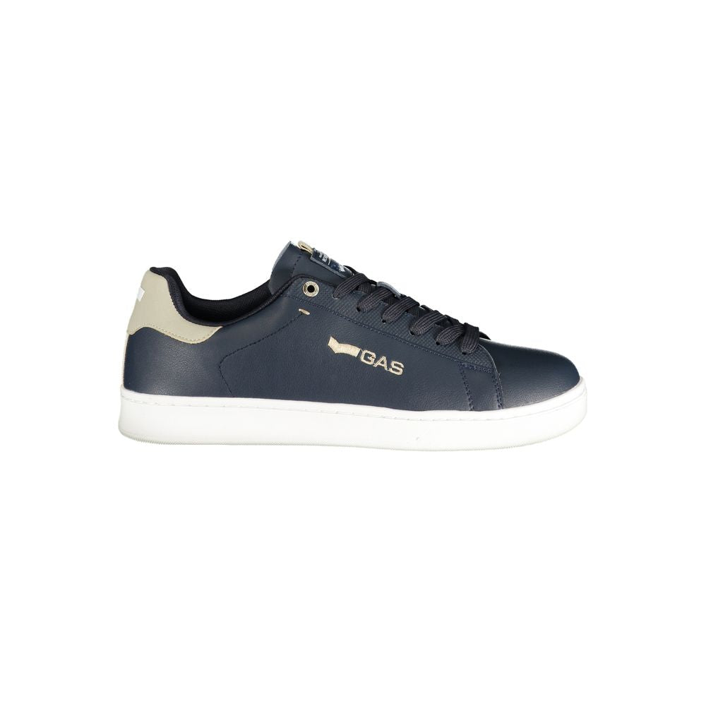 Gas Blue Polyurethane Men's Sneaker | Regal Royce