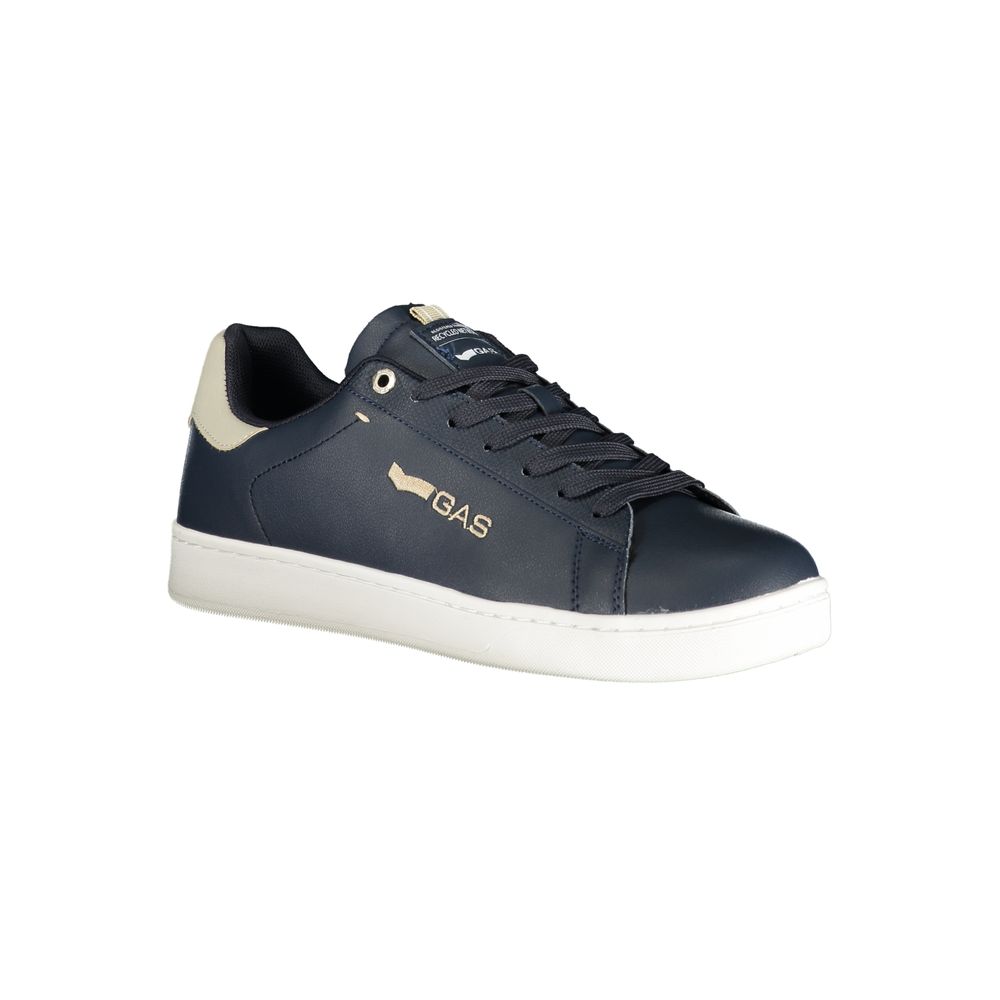 Gas Blue Polyurethane Men's Sneaker | Regal Royce