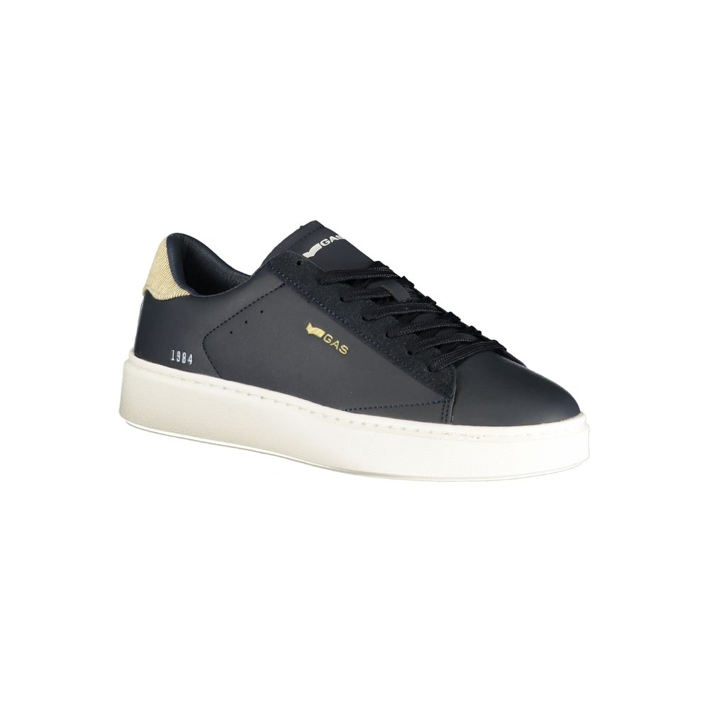 Gas Blue Polyester Men Sneaker | Regal Royce