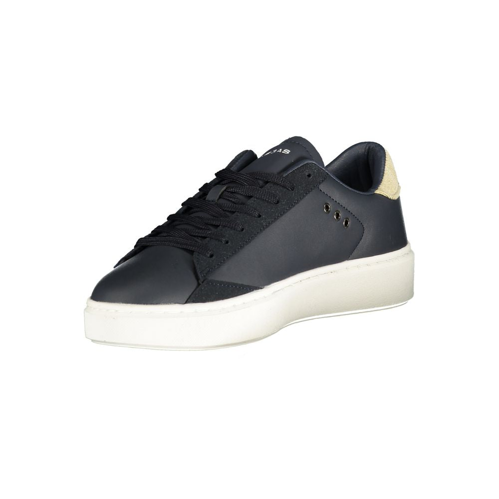 Gas Blue Polyester Men Sneaker | Regal Royce