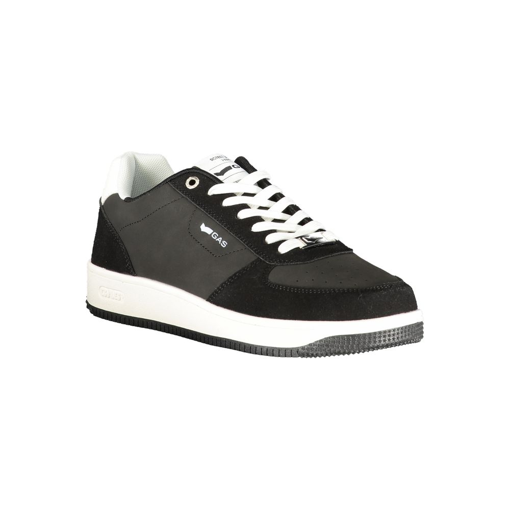 Gas Black Polyurethane Men Sneaker | Regal Royce