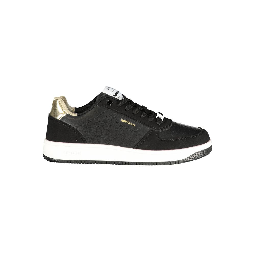 Gas Black Polyurethane Women Sneaker | Regal Royce