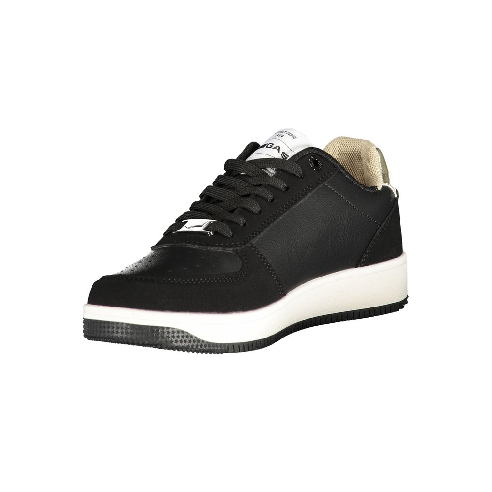 Gas Black Polyurethane Women Sneaker | Regal Royce
