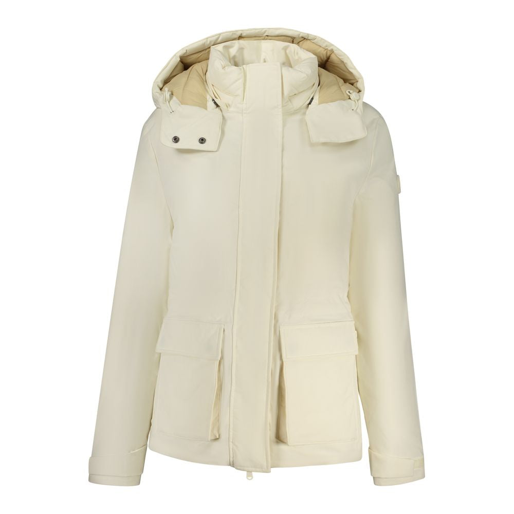 North Sails White Polyester Women Parka Jacket | Regal Royce