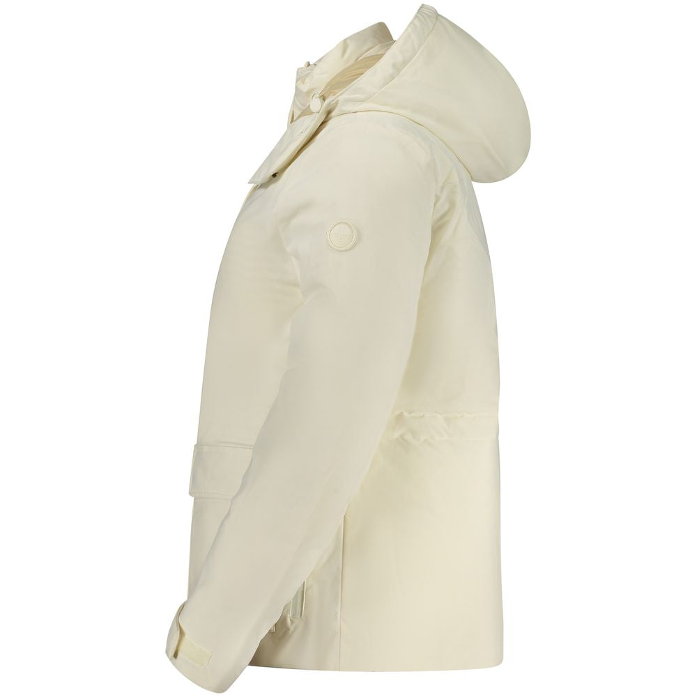 North Sails White Polyester Women Parka Jacket | Regal Royce