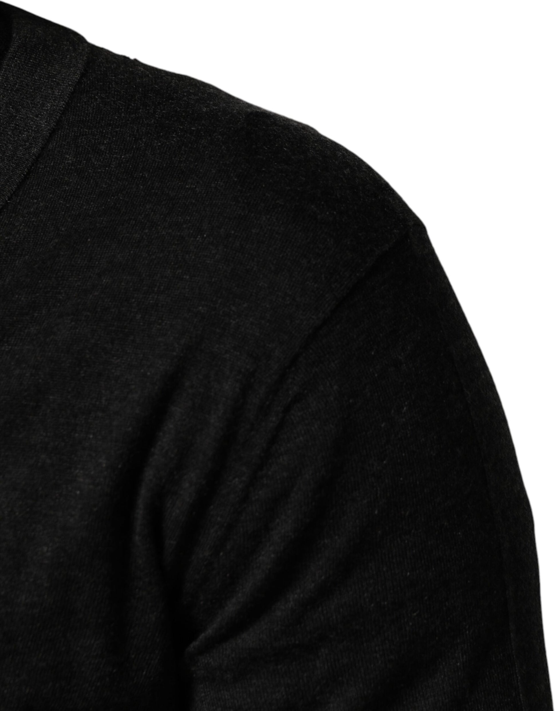 Dolce & Gabbana Black Cashmere Buttoned Men Cardigan Sweater | Regal Royce