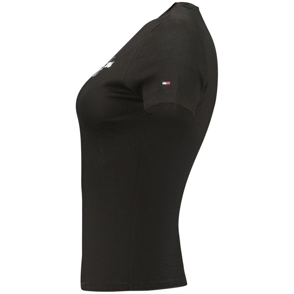 Tommy Hilfiger Black Cotton Women's T-Shirt | Regal Royce