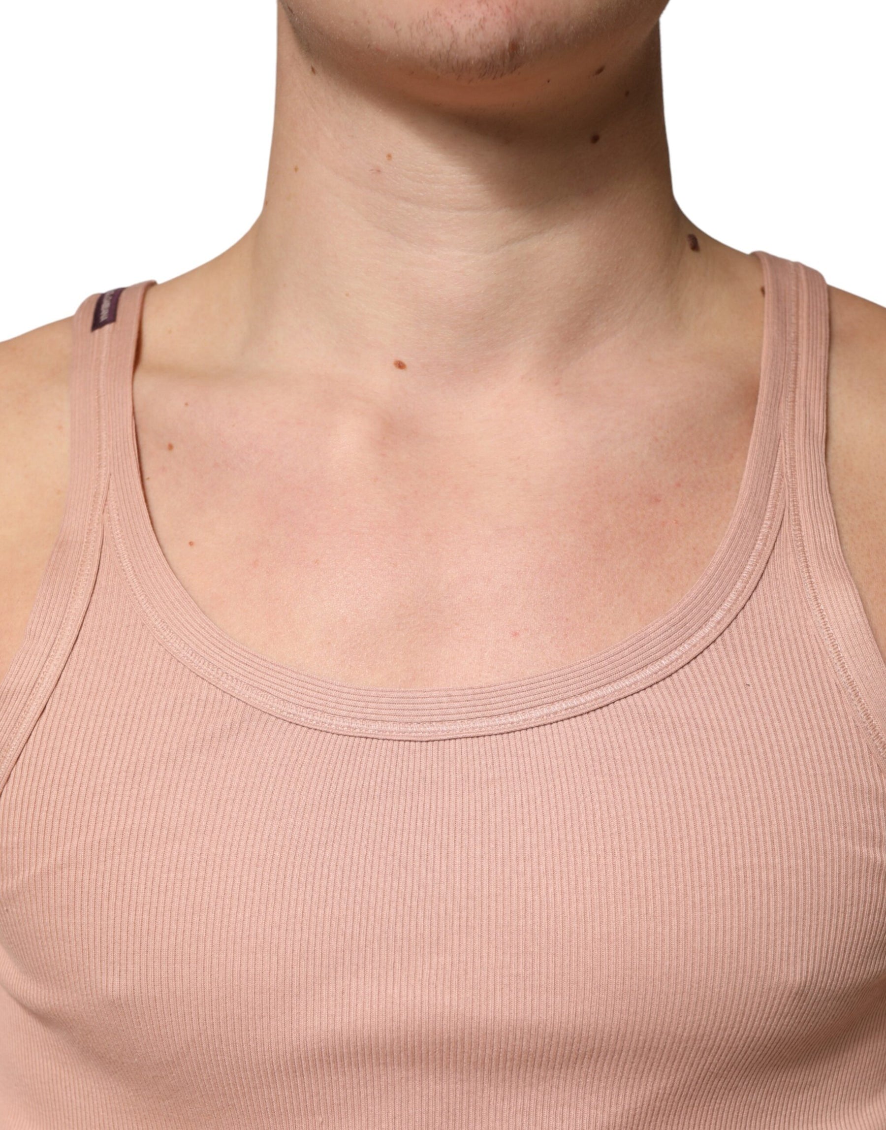 Dolce & Gabbana Pink Sleeveless Round Neck Tank Top  T-shirt | Regal Royce