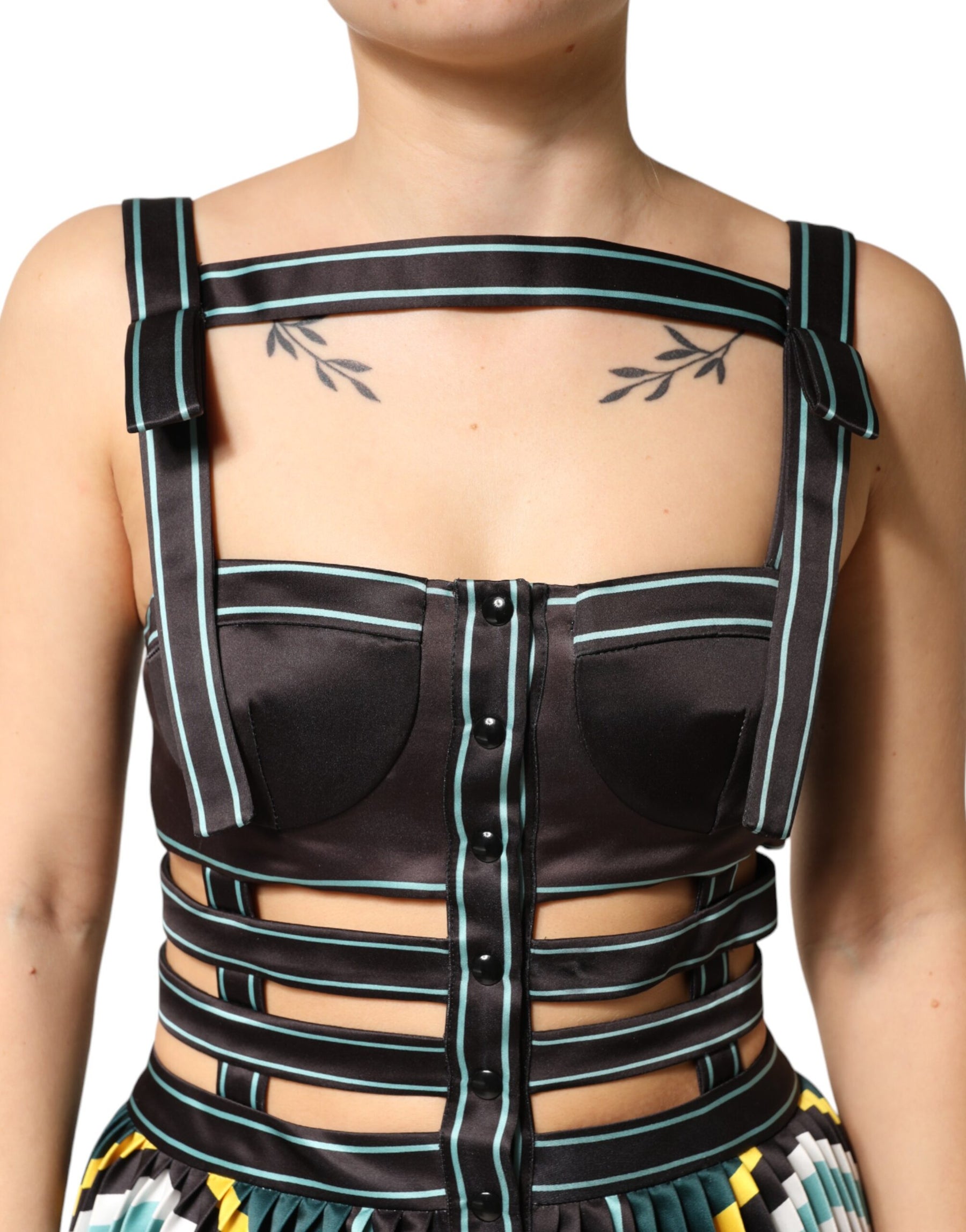 Philosophy di Lorenzo Serafini Multicolor Sleeveless A-line Dress | Regal Royce