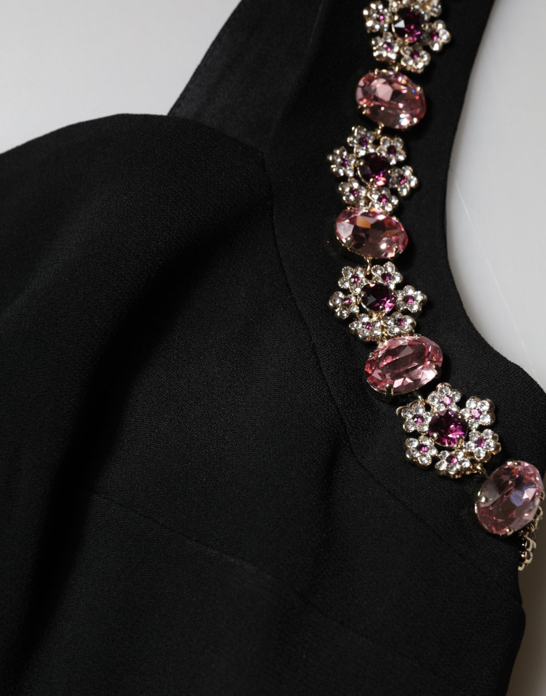 Dolce & Gabbana Black Embellished Bodycon Long Gown Dress | Regal Royce