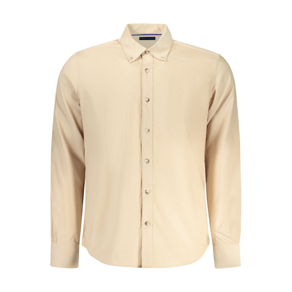 North Sails Beige Cotton Men Shirt | Regal Royce