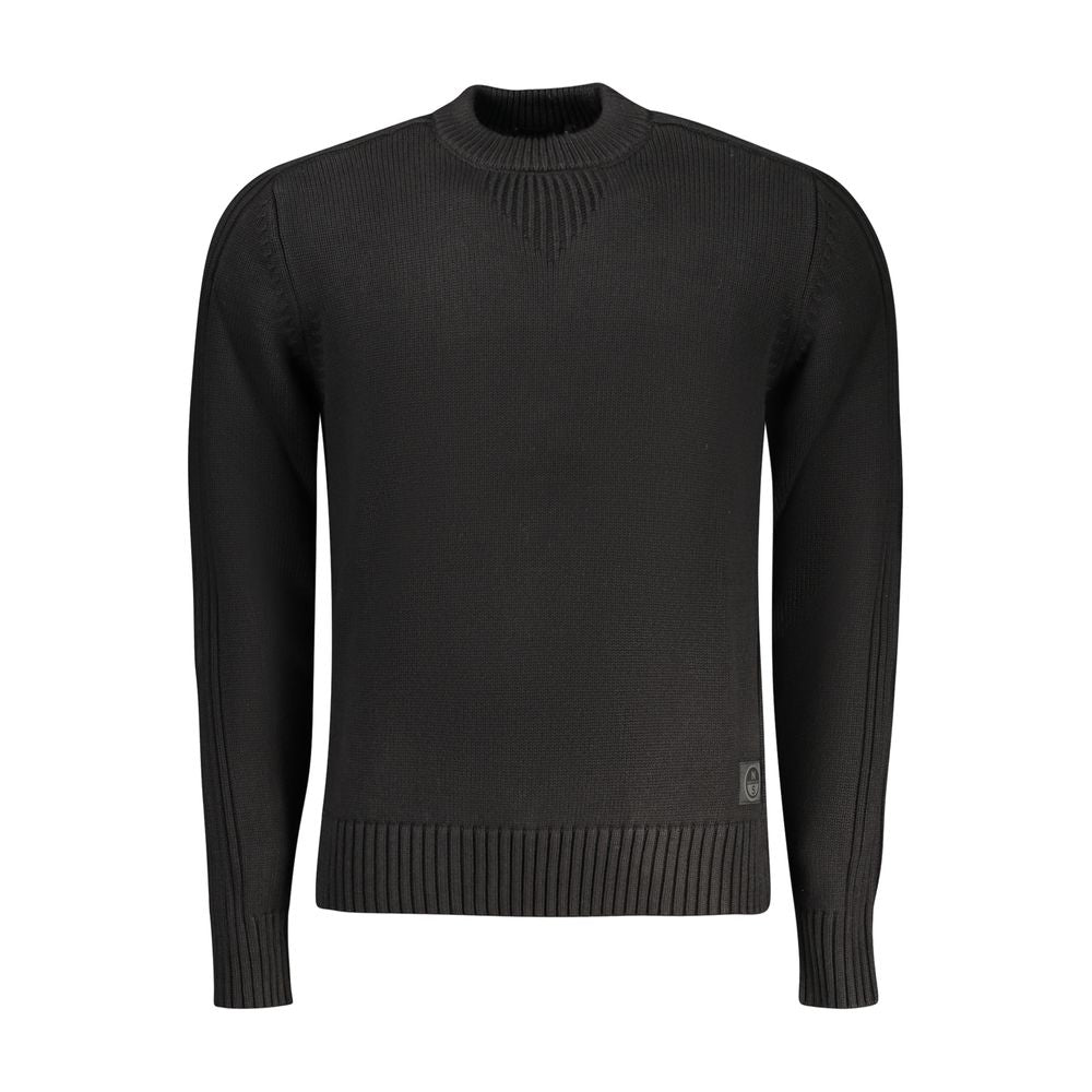 North Sails Black Cotton Men Sweater | Regal Royce