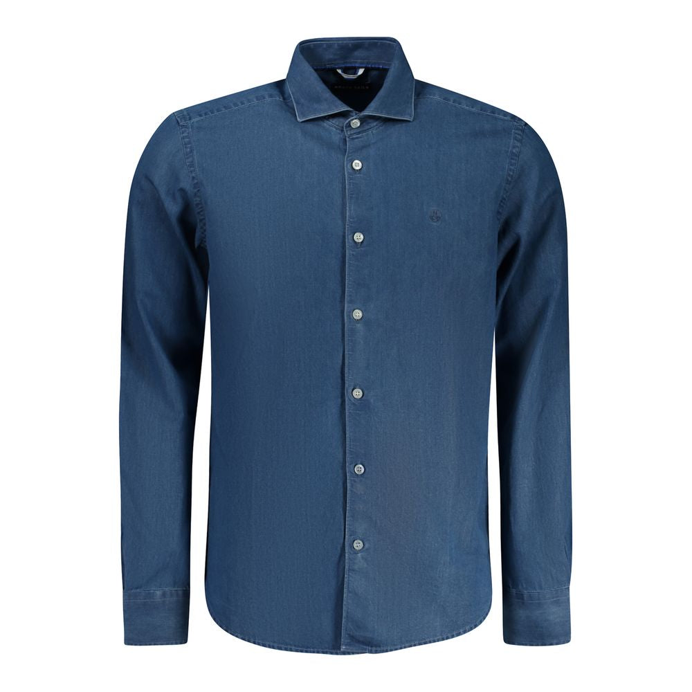 North Sails Blue Cotton Men Shirt | Regal Royce