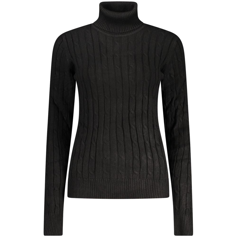 Norway 1963 Black Viscose Women's Turtleneck Sweater | Regal Royce