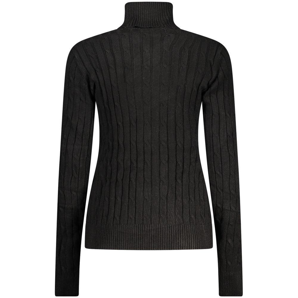 Norway 1963 Black Viscose Women's Turtleneck Sweater | Regal Royce