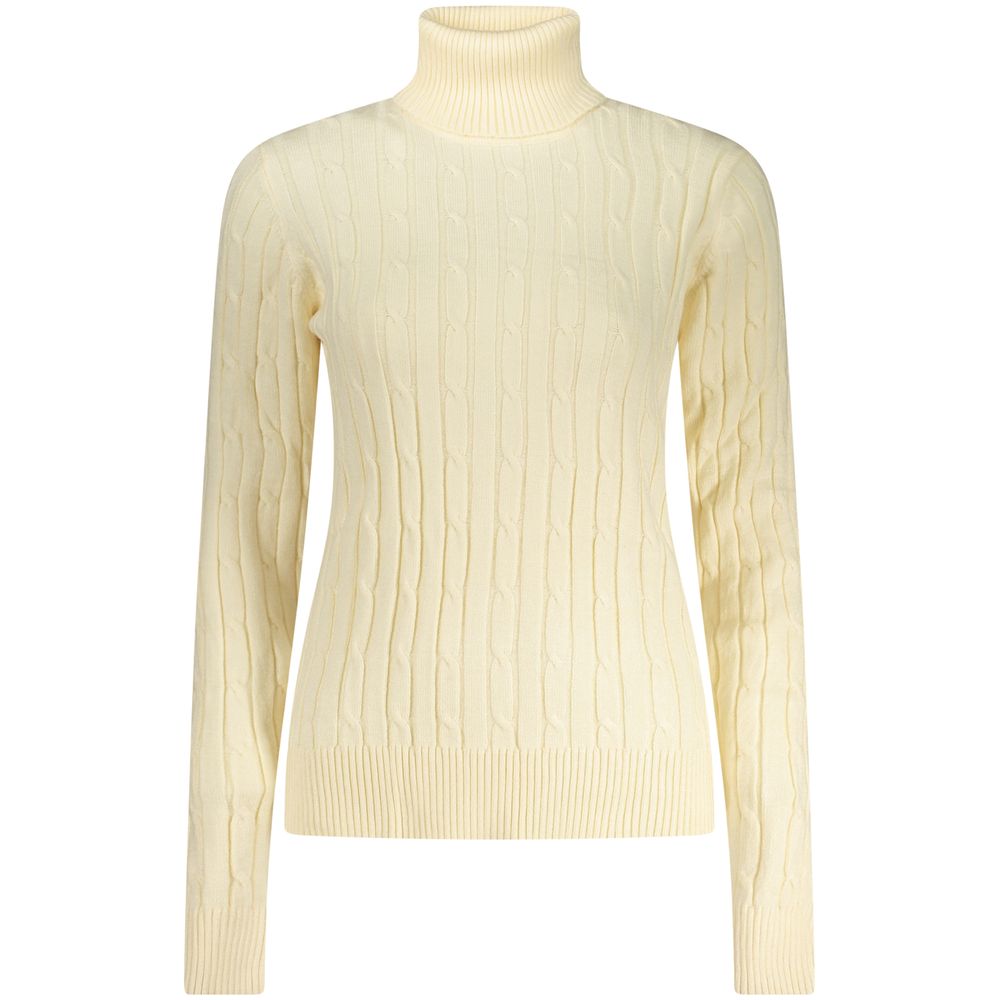 Norway 1963 White Viscose Women's Turtleneck Sweater | Regal Royce