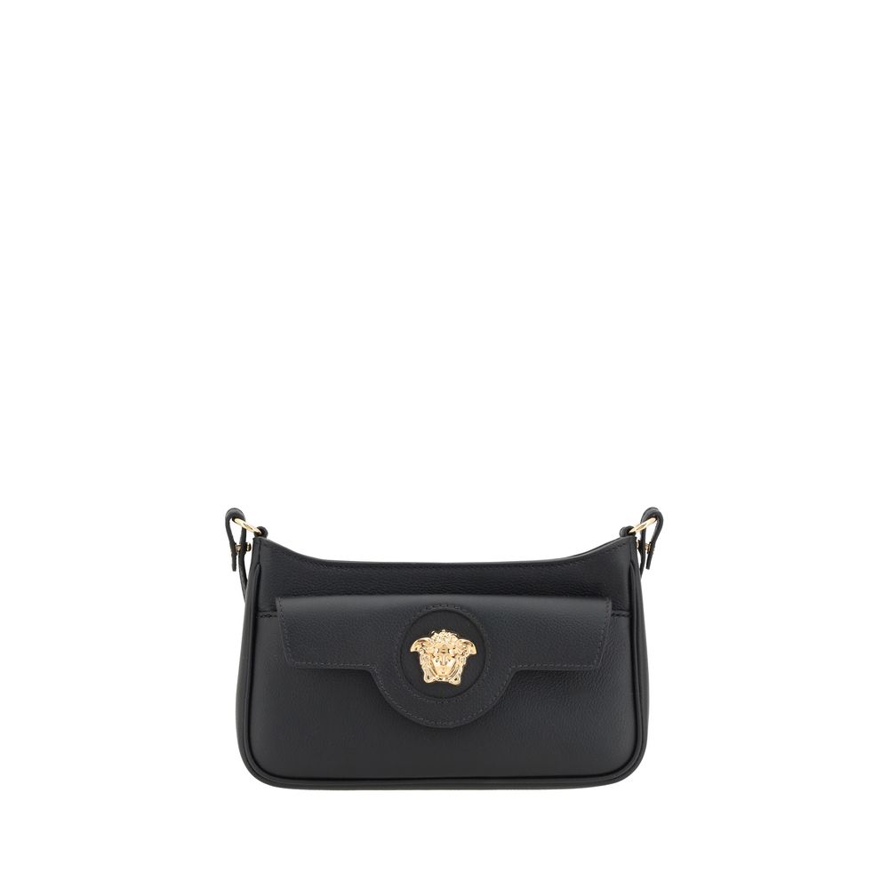 Versace Black Calf Leather Bos Taurus Shoulder Bag | Regal Royce