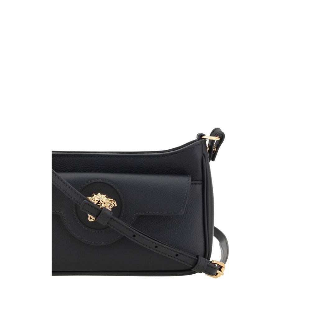 Versace Black Calf Leather Bos Taurus Shoulder Bag | Regal Royce